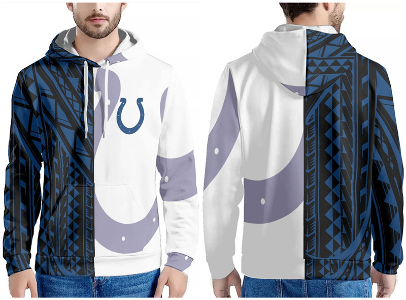 Men's Indianapolis Colts Blue/Black/White Pullover Hoodie